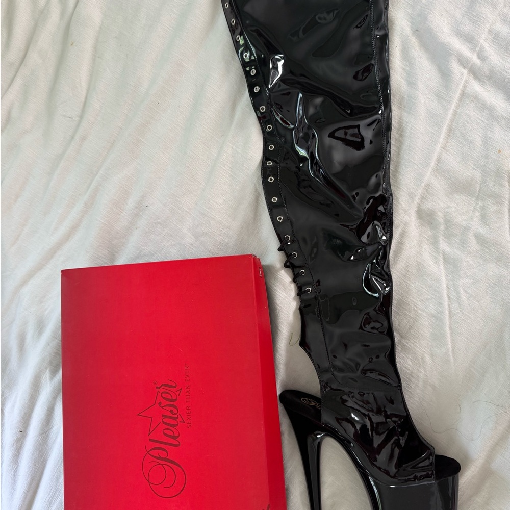 Pleaser Black Over the Knee Boots NEVER WORN